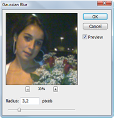 gaussian blur Redução de ruído no Photoshop